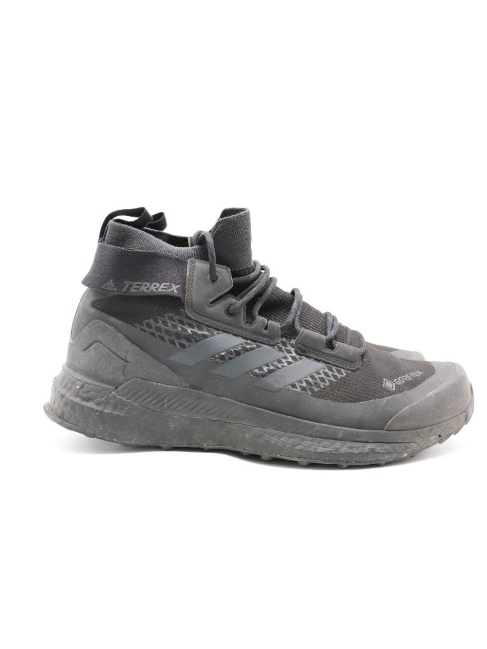 Adidas Terrex Free Hiker GTX Men's 9.5 Hiking Boots Black Gore-Tex Boost GZ0355
